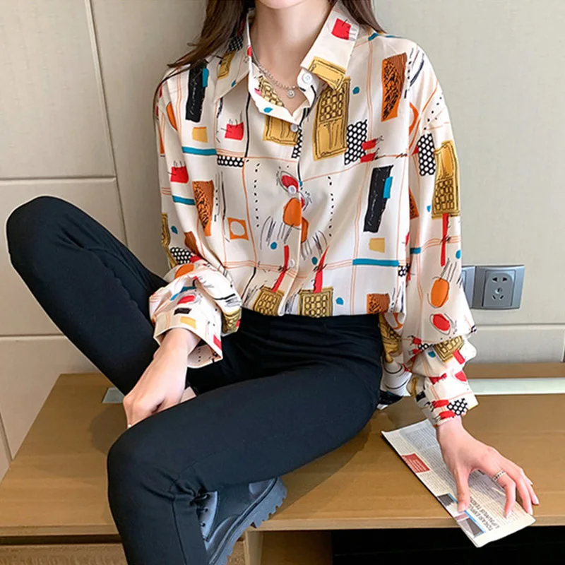 Shirt for Womens Vintage Print Long Sleeve Office Shirts & Blouses Button Up Tops Y2k Streetwear Chemise Femme Blusas Mujer
Shirt for Womens Vintage Print Long Sleeve Office Shirts & Blouses Button Up Tops Y2k Streetwear Chemise Femme Blusas Mujer