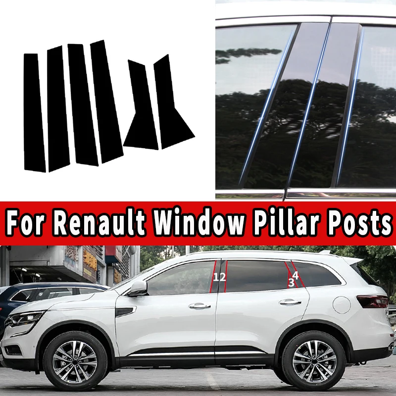 

Car Door Window Middle Column Trim Sticker For Renault Mégane Conquest Arkana Kadjar Koleos QM5 XM3 2020 B C Pillar Posts Strip