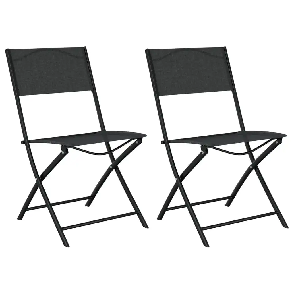 Folding Garden Chair of 2, Steel and Textilene Outdoor Seat Chair, Patio Furniture Black 45 x 54 x 86 cm
Folding Garden Chair of 2, Steel and Textilene Outdoor Seat Chair, Patio Furniture Black 45 x 54 x 86 cm