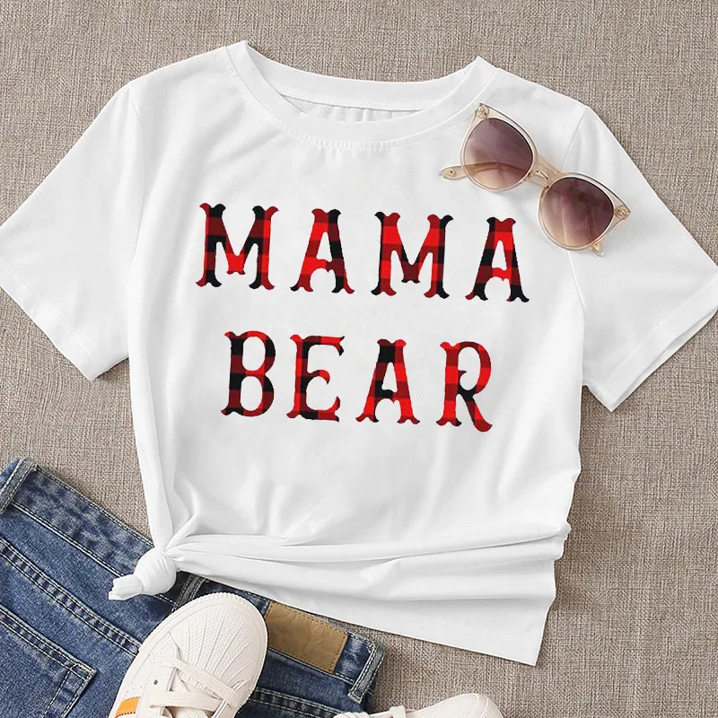 Women Clothing Fashion Trend Casual Summer O-Neck T Shirt Funny Cartoon Printed Soft Tshirts White T-Shirt Tops Mama Bear Tshirt
Women Clothing Fashion Trend Casual Summer O-Neck T Shirt Funny Cartoon Printed Soft Tshirts White T-Shirt Tops Mama Bear Tshirt