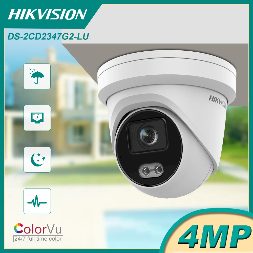 Hikvision ColorVu 4MP PoE IP Camera DS-2CD2347G2-LU 24/7 Full Time Color Turret Network CCTV Camera H.265 2.8mm Lens IP67
Hikvision ColorVu 4MP PoE IP Camera DS-2CD2347G2-LU 24/7 Full Time Color Turret Network CCTV Camera H.265 2.8mm Lens IP67