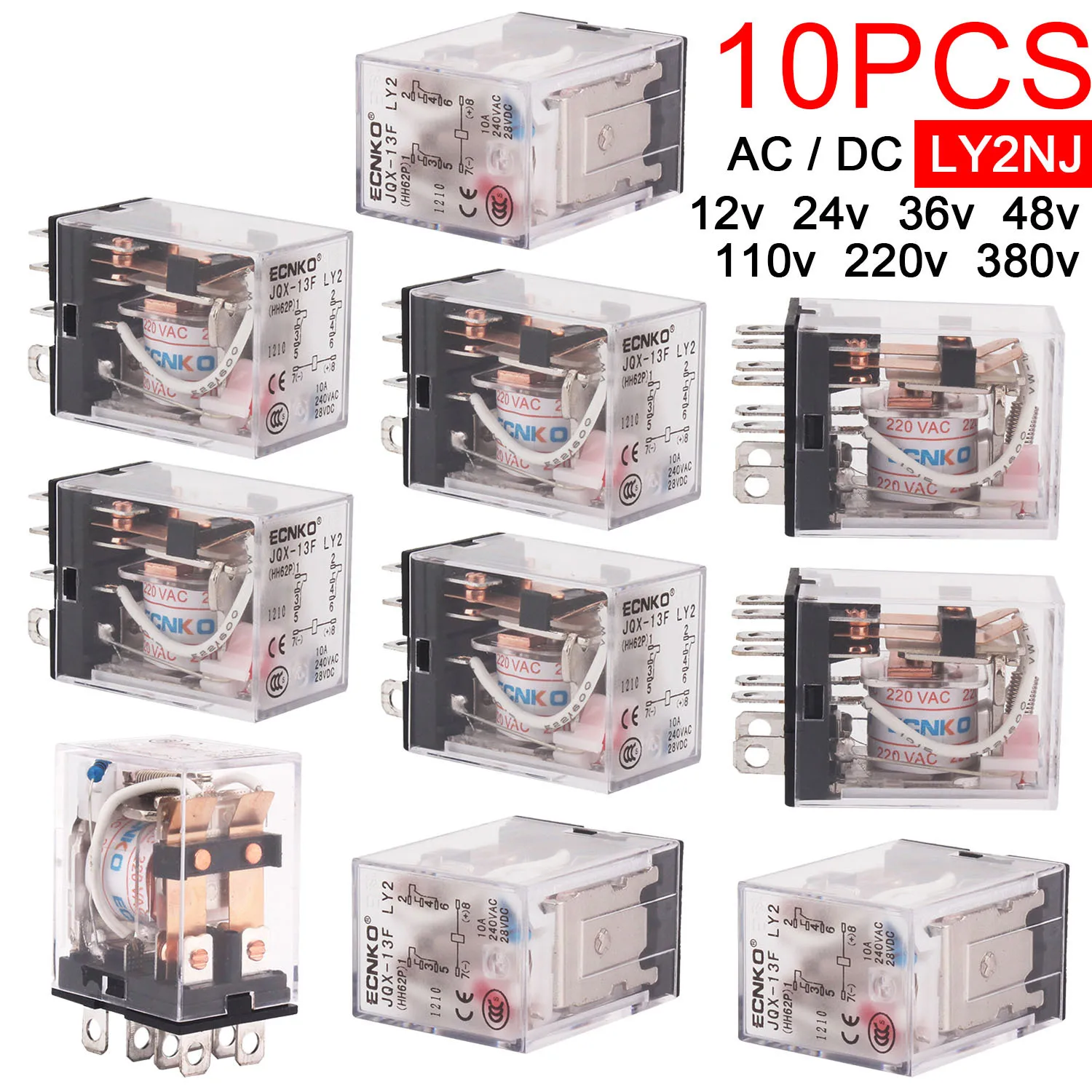 10 шт. LY2NJ HH62P катушковое реле AC/DC 12 В 24 В 36 В 48 В 110 В 220 В 380 В LY2N-GS микроэлектромагнитное реле 8-контактный модуль DPDT JQX-13F
10 шт. LY2NJ HH62P катушковое реле AC/DC 12 В 24 В 36 В 48 В 110 В 220 В 380 В LY2N-GS микроэлектромагнитное реле 8-контактный модуль DPDT JQX-13F