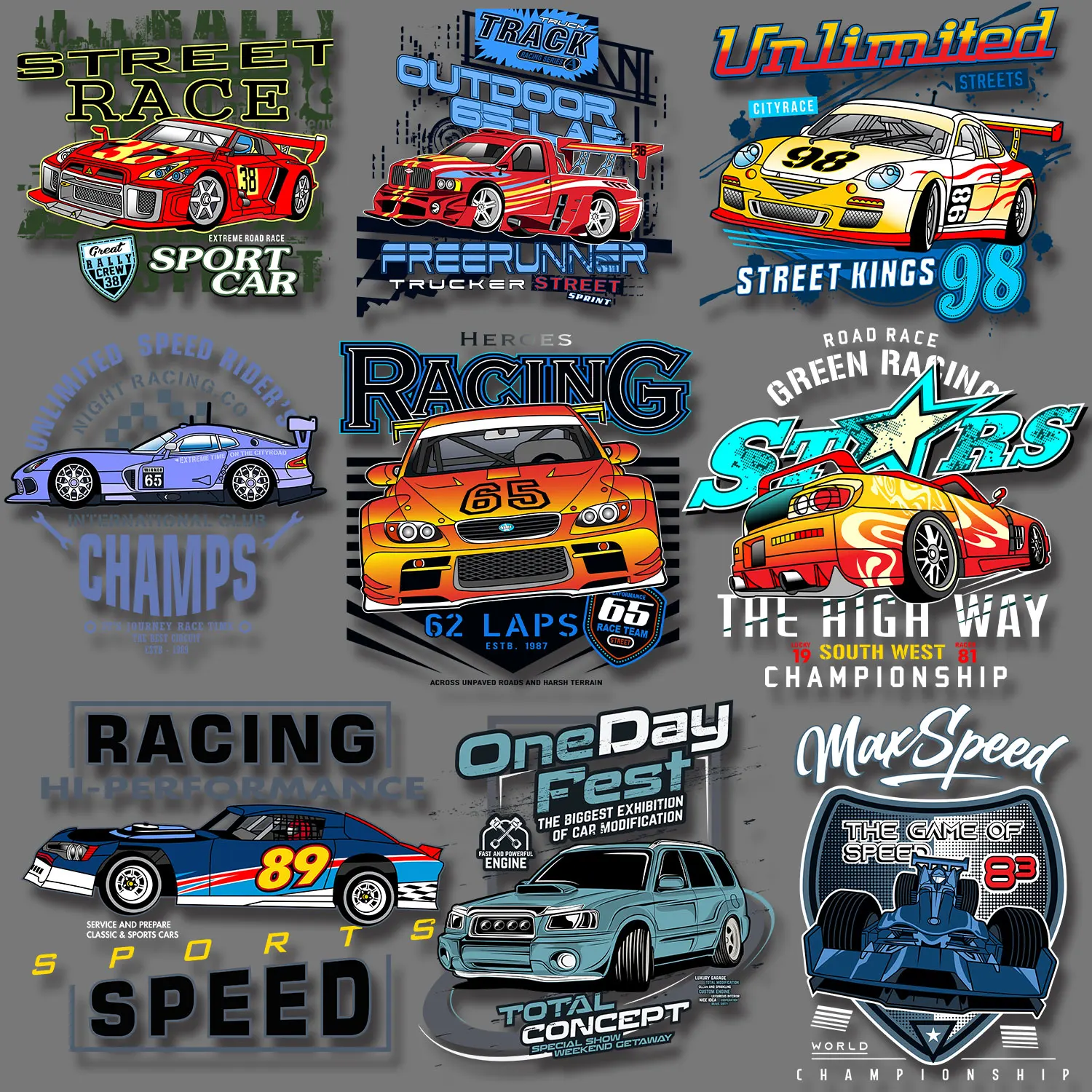Sports Car Track Muscle Car Born to Speed Retro Style Iron Sticker for Clothing Easy to Use DIY Appliques
Sports Car Track Muscle Car Born to Speed Retro Style Iron Sticker for Clothing Easy to Use DIY Appliques