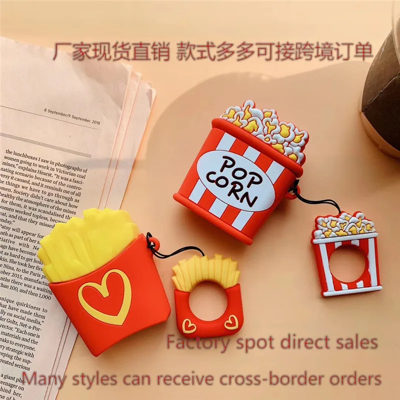 Lovely French fries popcorn for AirPods Pro1 2 generation 3 apply apple ear bluetooth silicone protective casing
Lovely French fries popcorn for AirPods Pro1 2 generation 3 apply apple ear bluetooth silicone protective casing