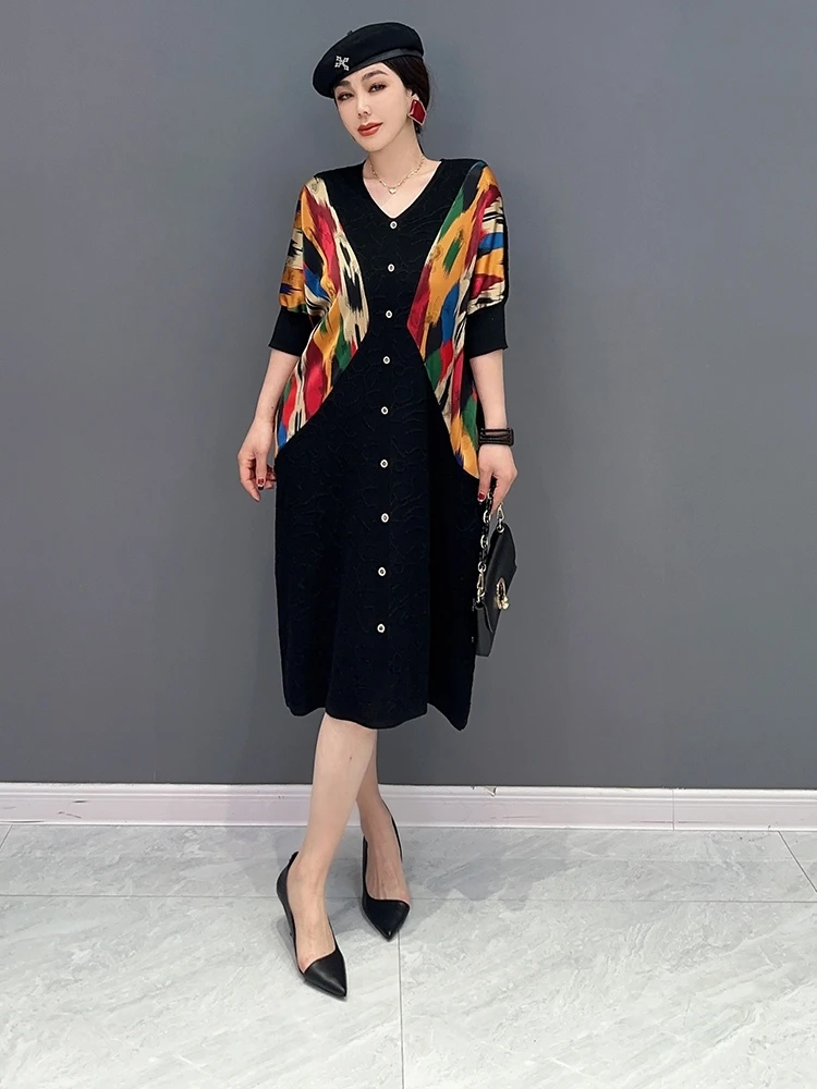 SuperAen 2023 летнее Новое корейское модное платье с v-образным вырезом и цветными блокировками, большой кардиган, женское платье
SuperAen 2023 летнее Новое корейское модное платье с v-образным вырезом и цветными блокировками, большой кардиган, женское платье