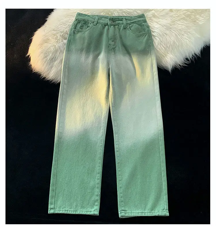 High street gradient color design small denim men xiains straight tube new loose and versatile bf wide leg trousers
High street gradient color design small denim men xiains straight tube new loose and versatile bf wide leg trousers