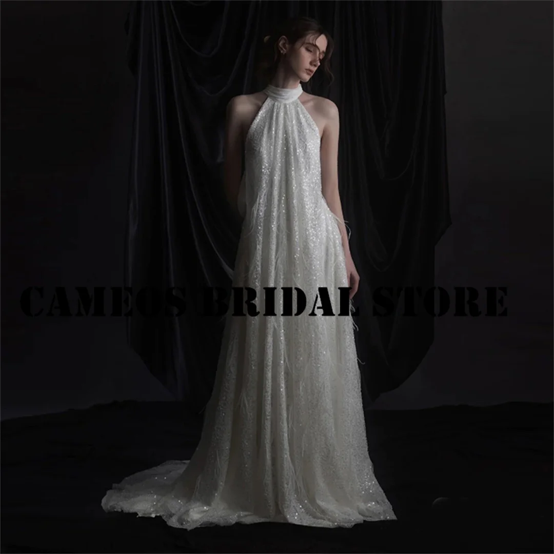 SONDR Custom Made Sequined High End Wedding Dresses Sleeveless Simple Elegant Evening Ivory Bride Gowns Women Bridal Dresses
SONDR Custom Made Sequined High End Wedding Dresses Sleeveless Simple Elegant Evening Ivory Bride Gowns Women Bridal Dresses