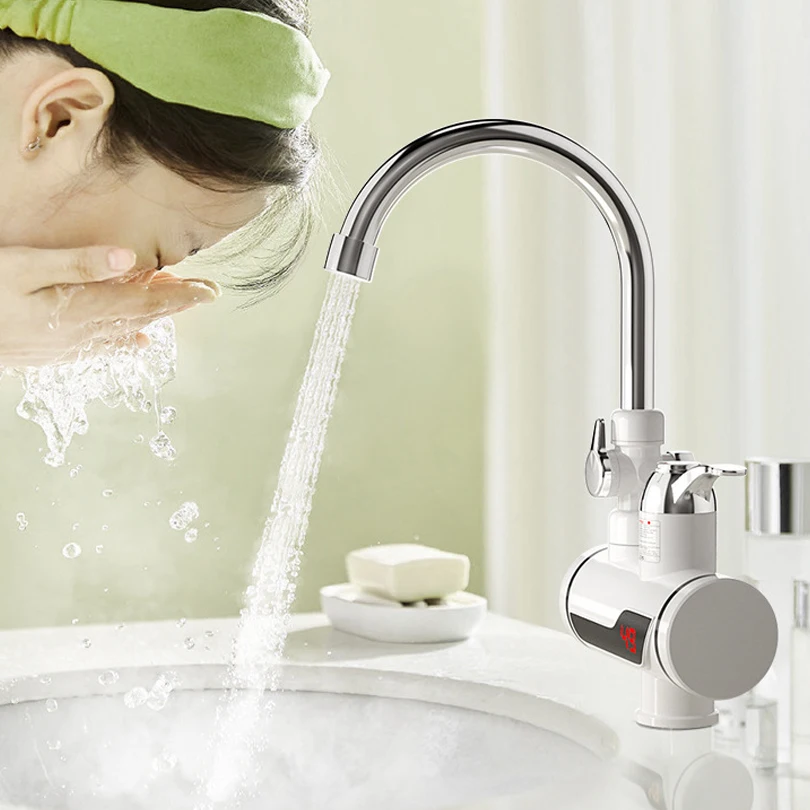 Electric Instantaneous Hot Water Faucet,Water Heater,Fast Heating LED Temperature Display,Kitchen Canneless Faucet,Shower 3000W
Electric Instantaneous Hot Water Faucet,Water Heater,Fast Heating LED Temperature Display,Kitchen Canneless Faucet,Shower 3000W