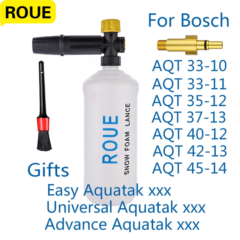 For Bosch AQT Aquatak High Pressure Cleaner Foam Generator Washing Gun Nozzle Jet Snow Foam Sprayer Cannon Car Wash Adjusable
For Bosch AQT Aquatak High Pressure Cleaner Foam Generator Washing Gun Nozzle Jet Snow Foam Sprayer Cannon Car Wash Adjusable