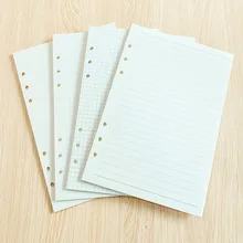 A5 A6 80 Sheet Line Dot Grid Blank Loose Leaf Notebook Refill Spiral Binder Inner Page Inside Paper Stationery