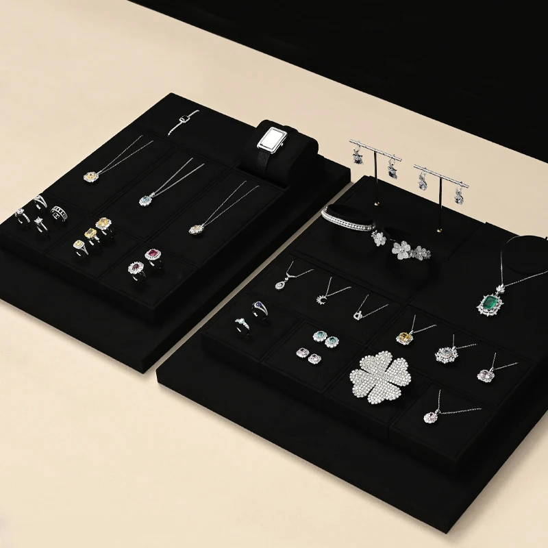 Ciyye High-grade Black Jewelry Display Props Tray For Rings Earring Bracelet Necklaces Counter Window Display Jewelry Props Set
Ciyye High-grade Black Jewelry Display Props Tray For Rings Earring Bracelet Necklaces Counter Window Display Jewelry Props Set