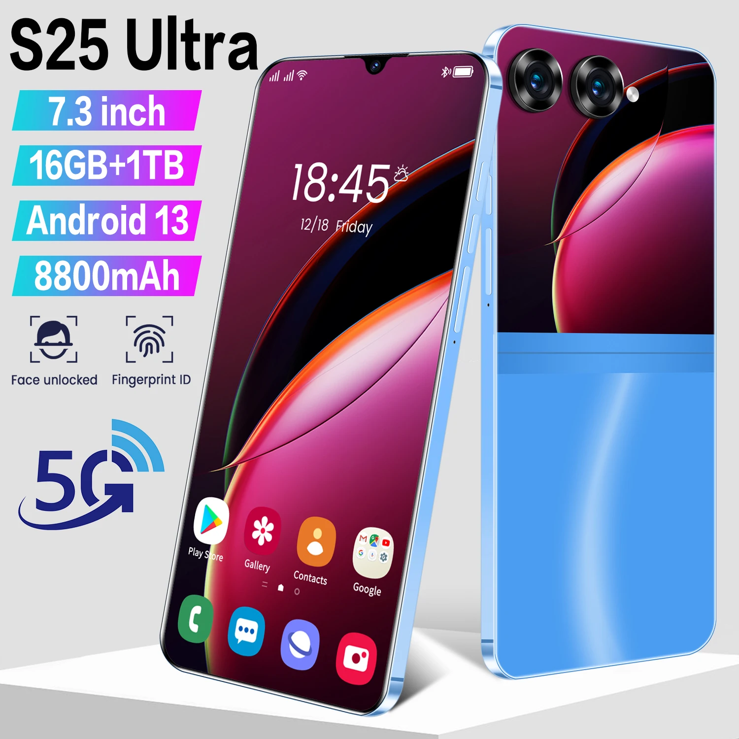 Новый сверхвысококачественный мобильный телефон S25 7 3 HD второй экран смартфон 5G