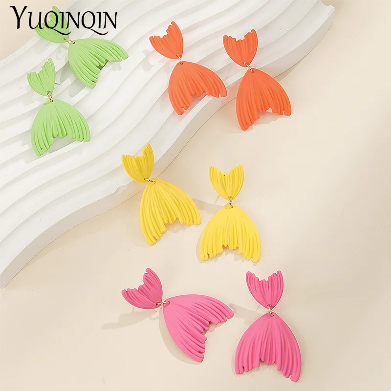 Korean Cute Fish Tail Drop Earrings For Women Trending Resin Arcylic Long Dangle Earring Big Hanging Brincos Gifts New Jewelry
Korean Cute Fish Tail Drop Earrings For Women Trending Resin Arcylic Long Dangle Earring Big Hanging Brincos Gifts New Jewelry