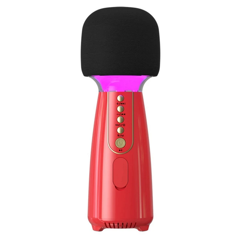 Wireless Bluetooth Karaoke Microphone Dynamic Microphone with Colorful Lights Portable Singing Speaker
Wireless Bluetooth Karaoke Microphone Dynamic Microphone with Colorful Lights Portable Singing Speaker