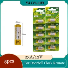 23A 5pcs A23 12V Alkaline Battery 23GA A23S E23A EL12 MN21 MS21 V23GA L1028 GP23A LRV08 for Remote Control Doorbell Dry Batteria