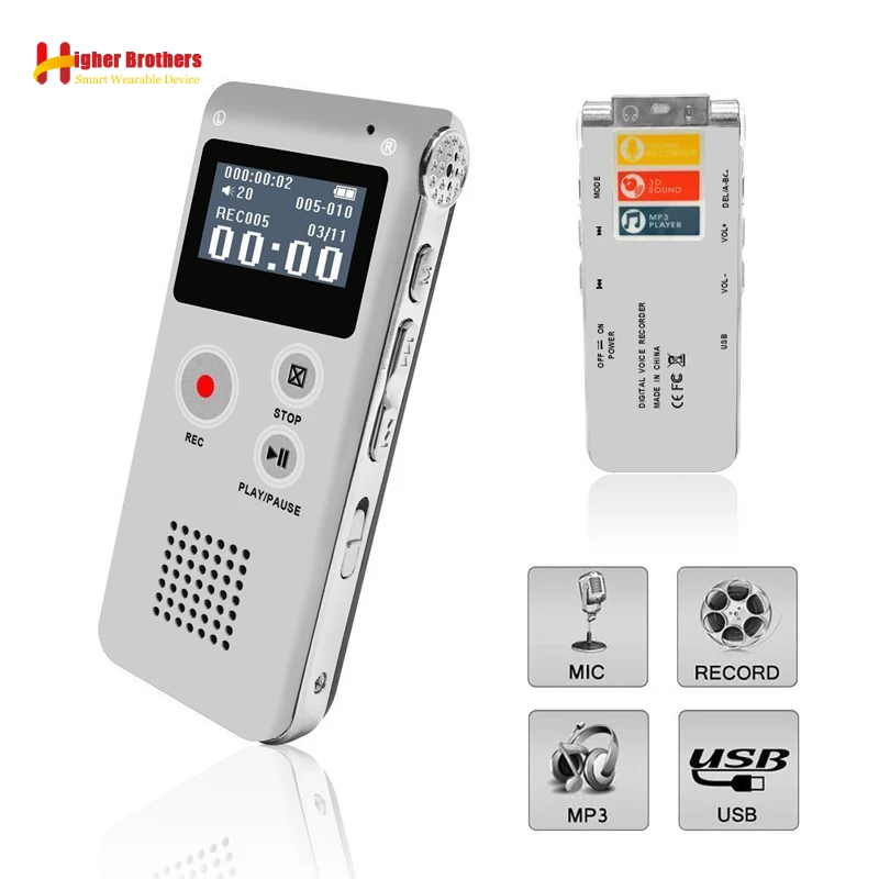 

Portable 8G/16G Voice Recorder USB 96 Hours Playback Dictaphone Digital Audio Sound Voice Recorder with WAV,MP3 Player
