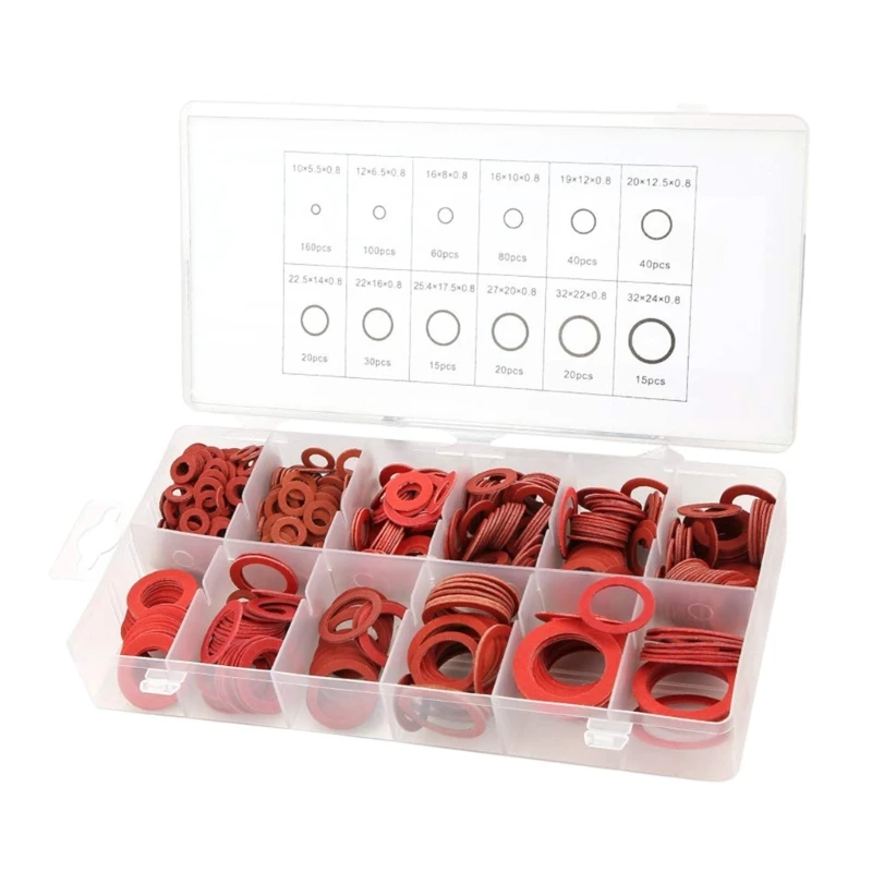 Pack of 600 Flat Washer Red Steel Paper Fiber Insulation Washer Flat Rings Seal Assortment Kit Insulation Spacer Tool
Pack of 600 Flat Washer Red Steel Paper Fiber Insulation Washer Flat Rings Seal Assortment Kit Insulation Spacer Tool