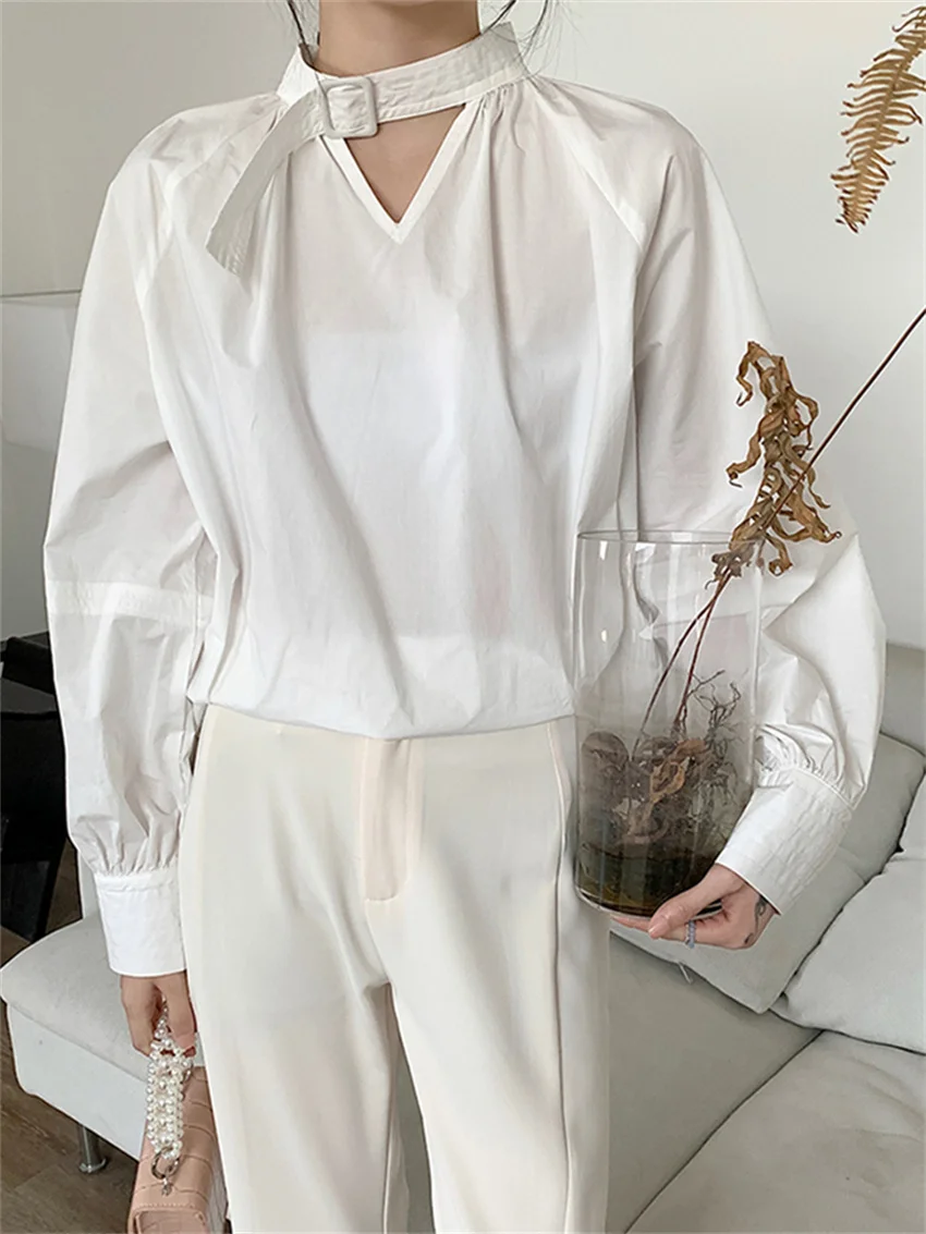HziriP Solid Women Blouses Full Sleeves Gentle Lady High Street V-Neck Elegant 2022 All Match Fashion Minimalist Spring Tops
HziriP Solid Women Blouses Full Sleeves Gentle Lady High Street V-Neck Elegant 2022 All Match Fashion Minimalist Spring Tops