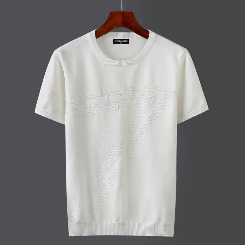 Men 2022 Spring Autumn Fashion O-neck Sweater Tees Men's Solid Color Knitted T-shirt Male Short Sleeve Casual Pullovers W959
Men 2022 Spring Autumn Fashion O-neck Sweater Tees Men's Solid Color Knitted T-shirt Male Short Sleeve Casual Pullovers W959