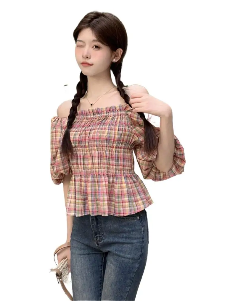 Милая блузка с воротником-лодочкой, универсальные рубашки с оборками, женская одежда, Новинка лета 2023, повседневные топы с открытыми плечами, популярная милая блузка
Милая блузка с воротником-лодочкой, универсальные рубашки с оборками, женская одежда, Новинка лета 2023, повседневные топы с открытыми плечами, популярная милая блузка