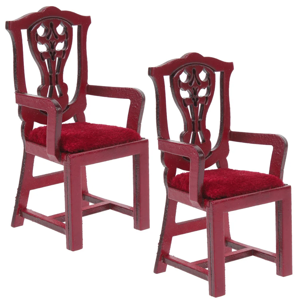 2 Pcs House Chair Landscaping Miniature Toy Wood Furniture Decor Supplies Wear-resistant Chairs Decorative Adorable
2 Pcs House Chair Landscaping Miniature Toy Wood Furniture Decor Supplies Wear-resistant Chairs Decorative Adorable