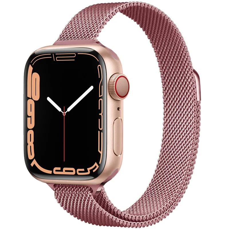 Ремешок Магнитный Тонкий для Apple watch Band 40 мм 44 мм 45 мм 41 мм 42 мм 38 мм, браслет из нержавеющей стали для iWatch series 3 4 5 6 se 7
Ремешок Магнитный Тонкий для Apple watch Band 40 мм 44 мм 45 мм 41 мм 42 мм 38 мм, браслет из нержавеющей стали для iWatch series 3 4 5 6 se 7