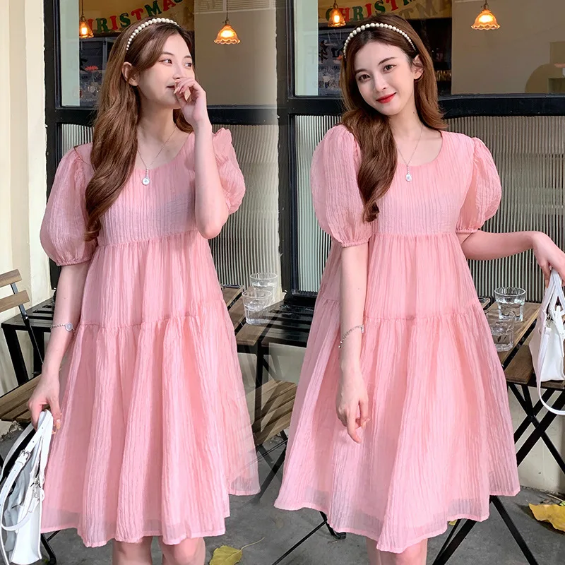 Maternity Dress Summer Sweet Backless Pregnant Women Short Sleeve Small Fresh Dresses Pleated Chiffon Hot Mom Party Clothes
Maternity Dress Summer Sweet Backless Pregnant Women Short Sleeve Small Fresh Dresses Pleated Chiffon Hot Mom Party Clothes