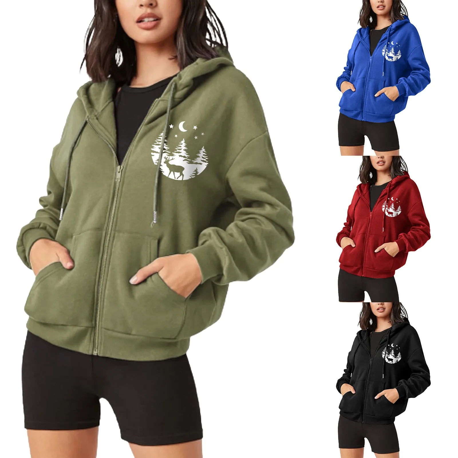 Large Washable Pullover Womens Sweaters Women's Casual Long Sleeve Zip Up Print Drawstring Sweatshirt Winter Hoodies for Women
Large Washable Pullover Womens Sweaters Women's Casual Long Sleeve Zip Up Print Drawstring Sweatshirt Winter Hoodies for Women