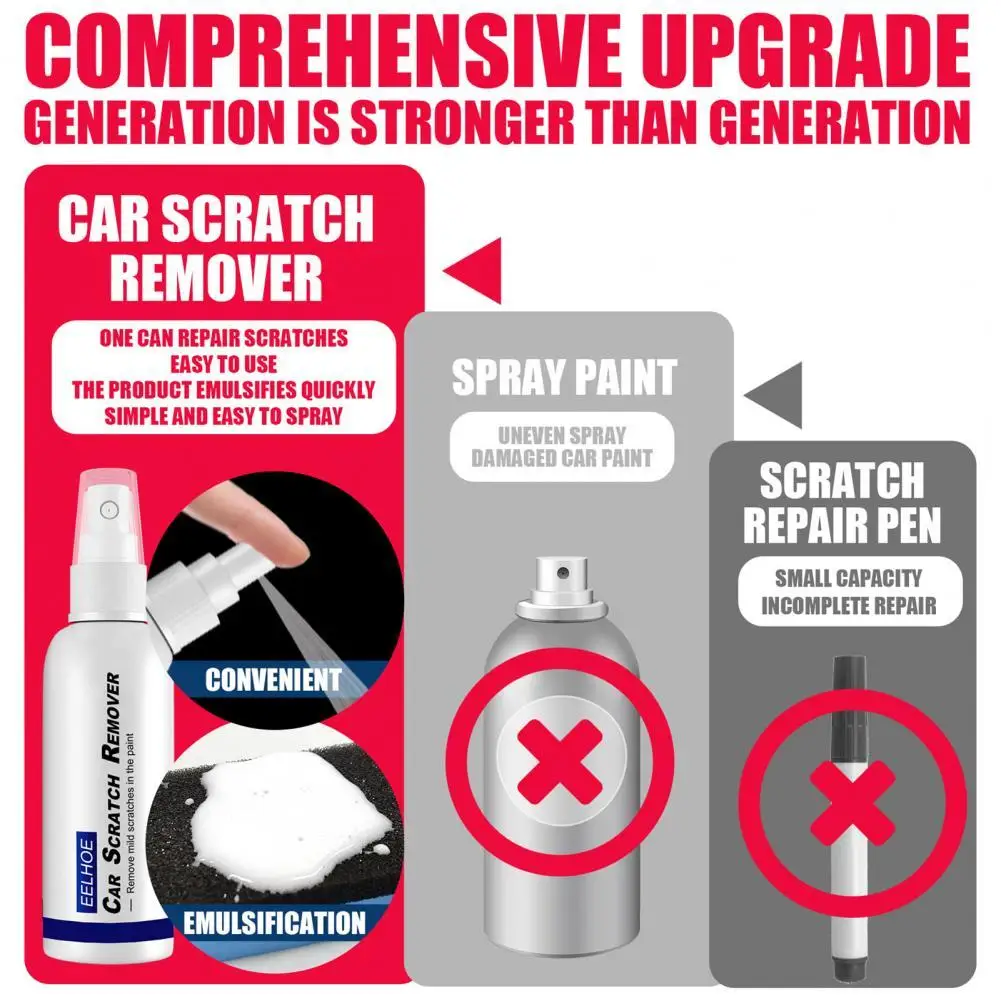 1 Set Car Scratch Remover Spray Convenient Widely Usage Anti Scratch Spray Helpful Eco-friendly Scratch Repair Spray
1 Set Car Scratch Remover Spray Convenient Widely Usage Anti Scratch Spray Helpful Eco-friendly Scratch Repair Spray