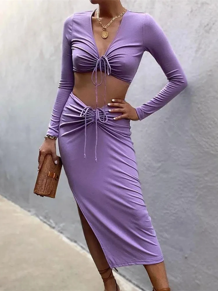 Женский летний комплект из двух предметов Mandylandy, укороченный топ с V-образным вырезом и длинным рукавом и юбка миди с разрезом, модная улична...
Женский летний комплект из двух предметов Mandylandy, укороченный топ с V-образным вырезом и длинным рукавом и юбка миди с разрезом, модная улична...