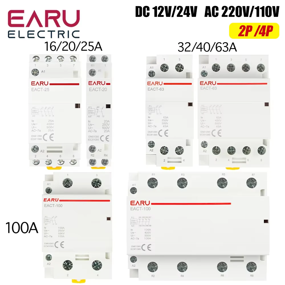 Контактор EACT-2P/4P-25/63/100
Контактор EACT-2P/4P-25/63/100