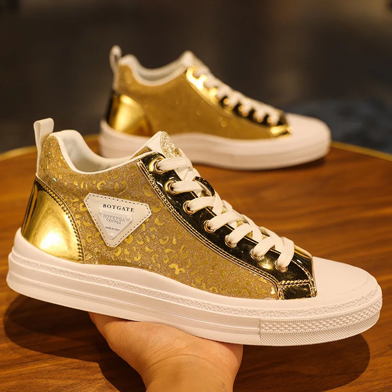 Men's shoes 2022 new winter fashion all-match breathable board shoes high top sequin gold casual tide shoes for men
Men's shoes 2022 new winter fashion all-match breathable board shoes high top sequin gold casual tide shoes for men