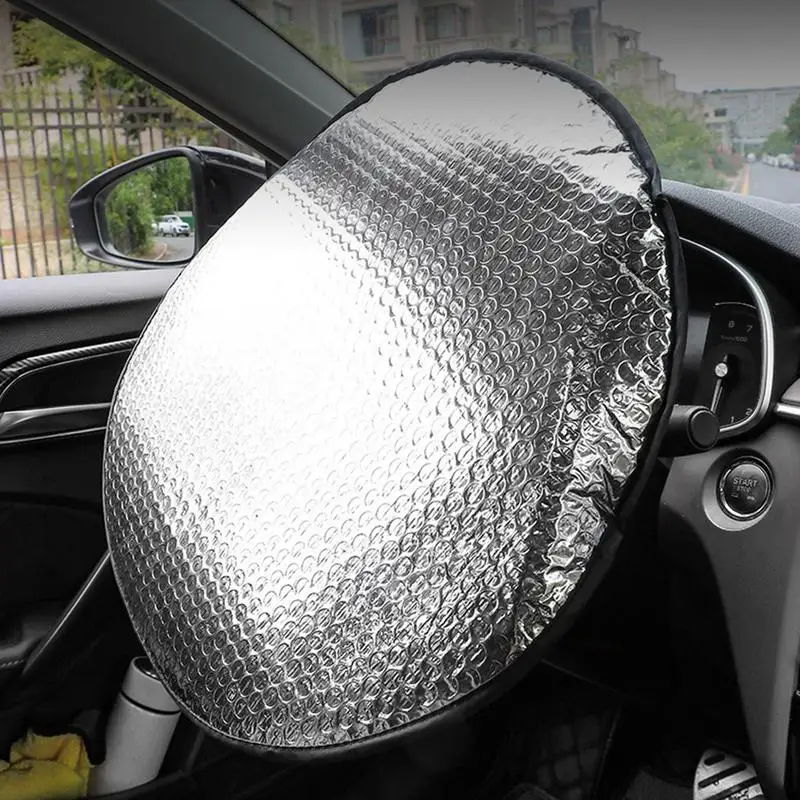Aluminum Foil Reflective Auto Interior Car Steering Wheel Cover With Elastic Band Anti-heat Universal Sunshade For SUV Truck Van
Aluminum Foil Reflective Auto Interior Car Steering Wheel Cover With Elastic Band Anti-heat Universal Sunshade For SUV Truck Van