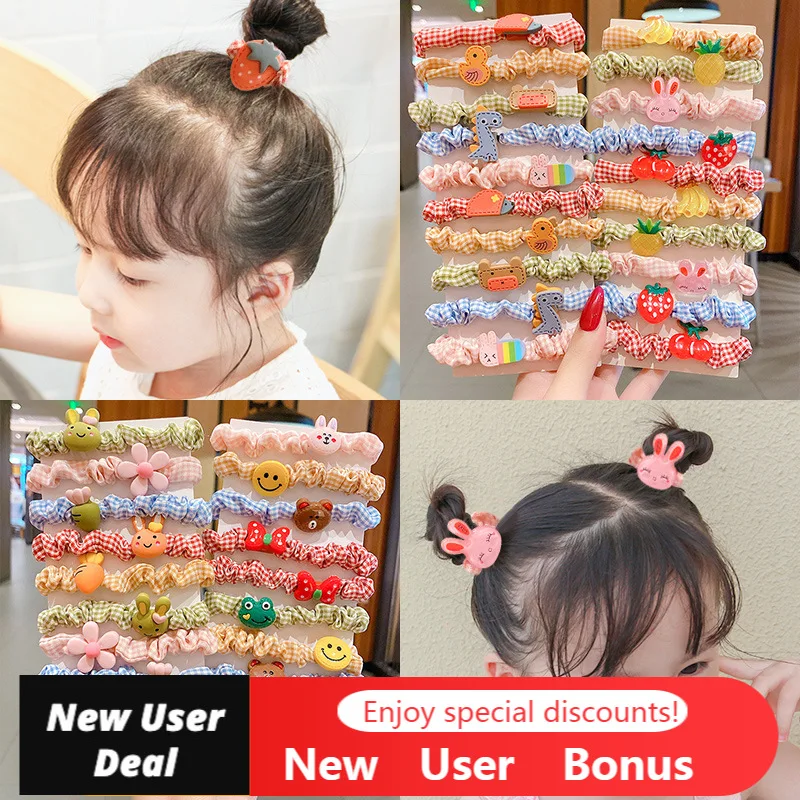 Kids Scrunchie 10pcs/Set Elastic Hair Band Cartoon Flower Animal Barrettes Ponytail Holder Headwear Headband Solid Print Hairpin 
Kids Scrunchie 10pcs/Set Elastic Hair Band Cartoon Flower Animal Barrettes Ponytail Holder Headwear Headband Solid Print Hairpin