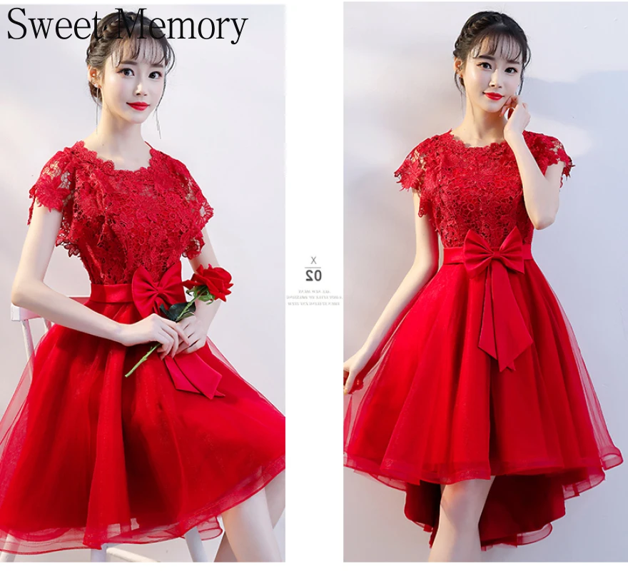 D159 White Red Black Champagne Dresses Graduation Dress With Lace And Bow Sweet Memory Wedding Prom Pary Robe
D159 White Red Black Champagne Dresses Graduation Dress With Lace And Bow Sweet Memory Wedding Prom Pary Robe