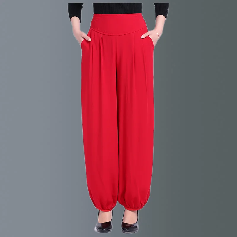 2022 Summer Women Fashion Middle-aged and Elderly Trousers Female Loose Casual Bloomers Ladies Solid Color Pockets Pants P162 
2022 Summer Women Fashion Middle-aged and Elderly Trousers Female Loose Casual Bloomers Ladies Solid Color Pockets Pants P162