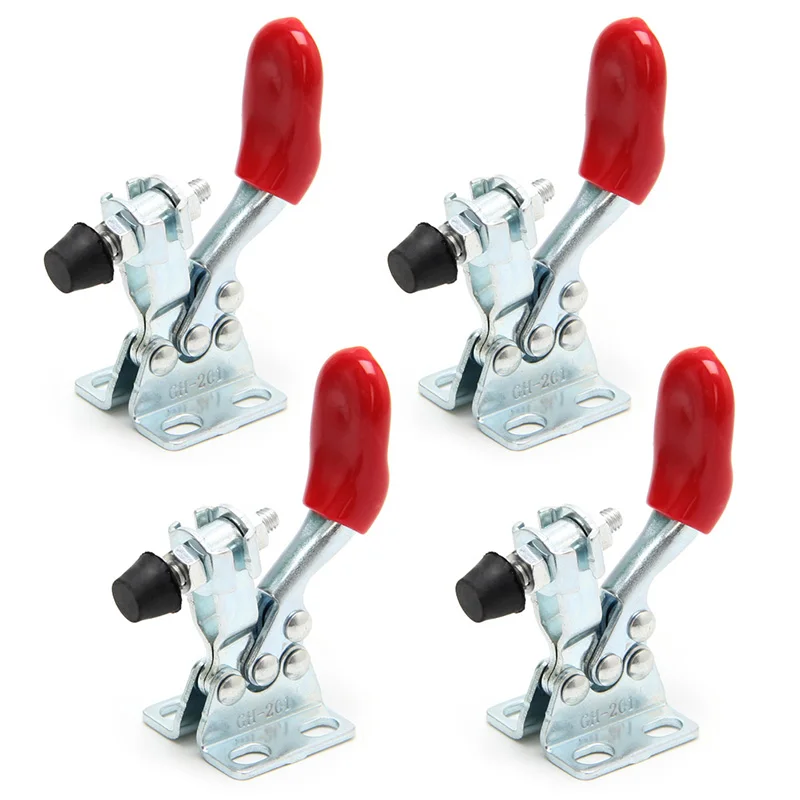 

652F 4Pcs Metal Horizontal Quick Release Hand Tool Toggle Clamp For Fixing Workpiece