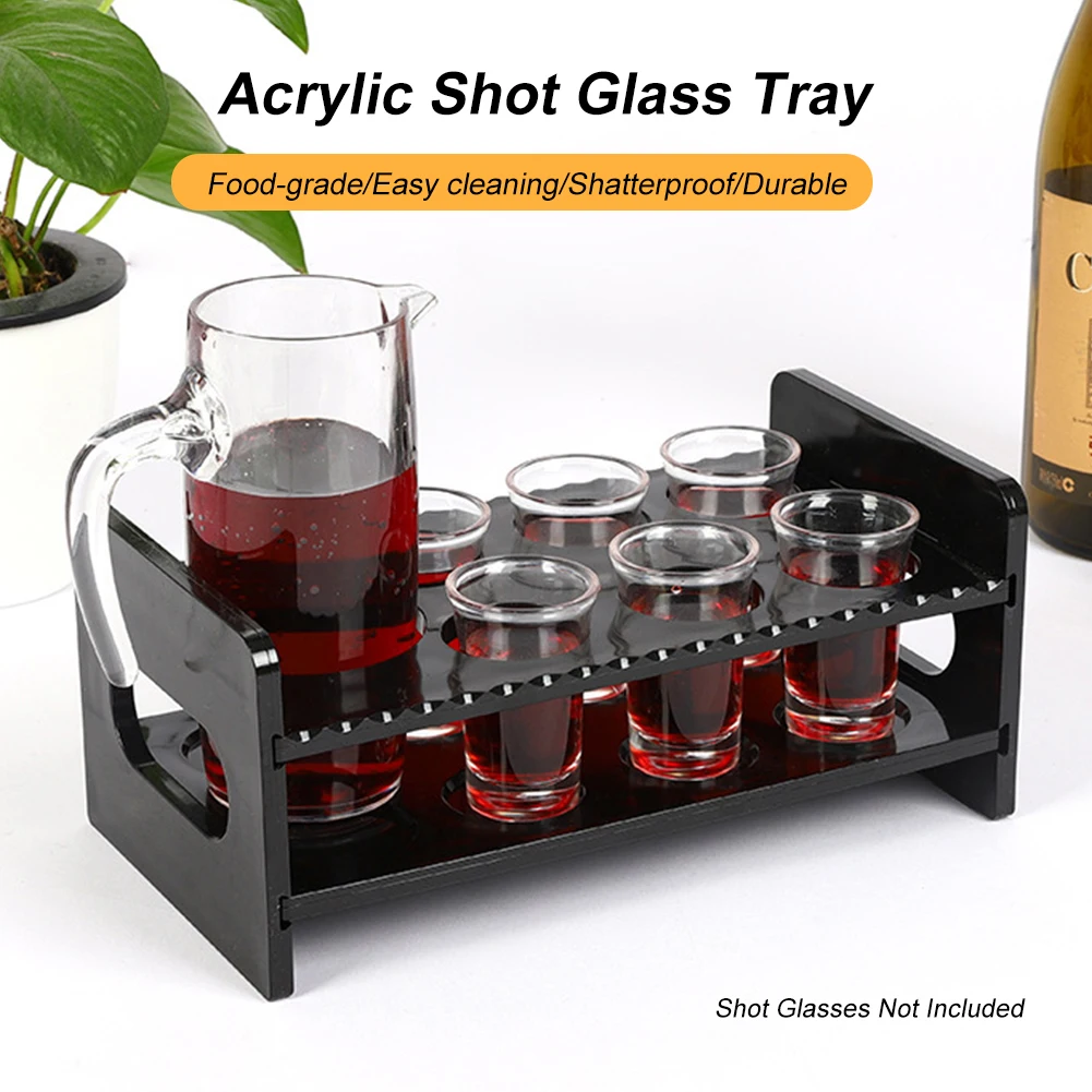 Plastic Shot Glasses Holder 6/7/8/9/12 Holes Food-Grade Acrylic Shot Glass Tray Rack for Bars Nightclubs Home Party Supplies
Plastic Shot Glasses Holder 6/7/8/9/12 Holes Food-Grade Acrylic Shot Glass Tray Rack for Bars Nightclubs Home Party Supplies