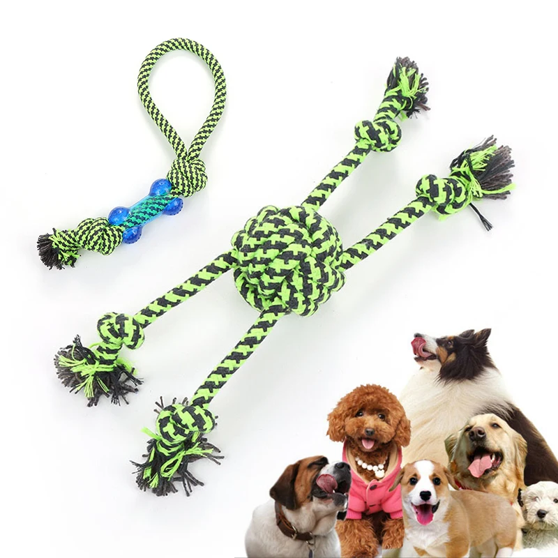 Dog Toy Knot Rope Ball Cotton Rope Dumbbell Puppy Cleaning Teeth Chew Toy Durable Braided Bite Resistant Safety and Health
Dog Toy Knot Rope Ball Cotton Rope Dumbbell Puppy Cleaning Teeth Chew Toy Durable Braided Bite Resistant Safety and Health