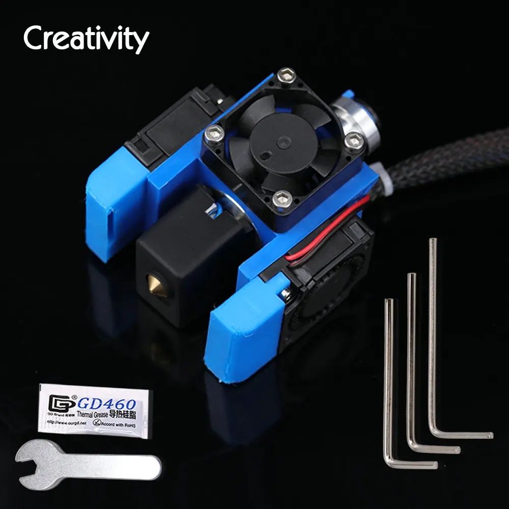 

Top Quality All Metal V6 J-head Hotend Bowden Extruder Kit For E3d volcano Hotend Cooling Fan Bracket Block 3D Printers Parts
