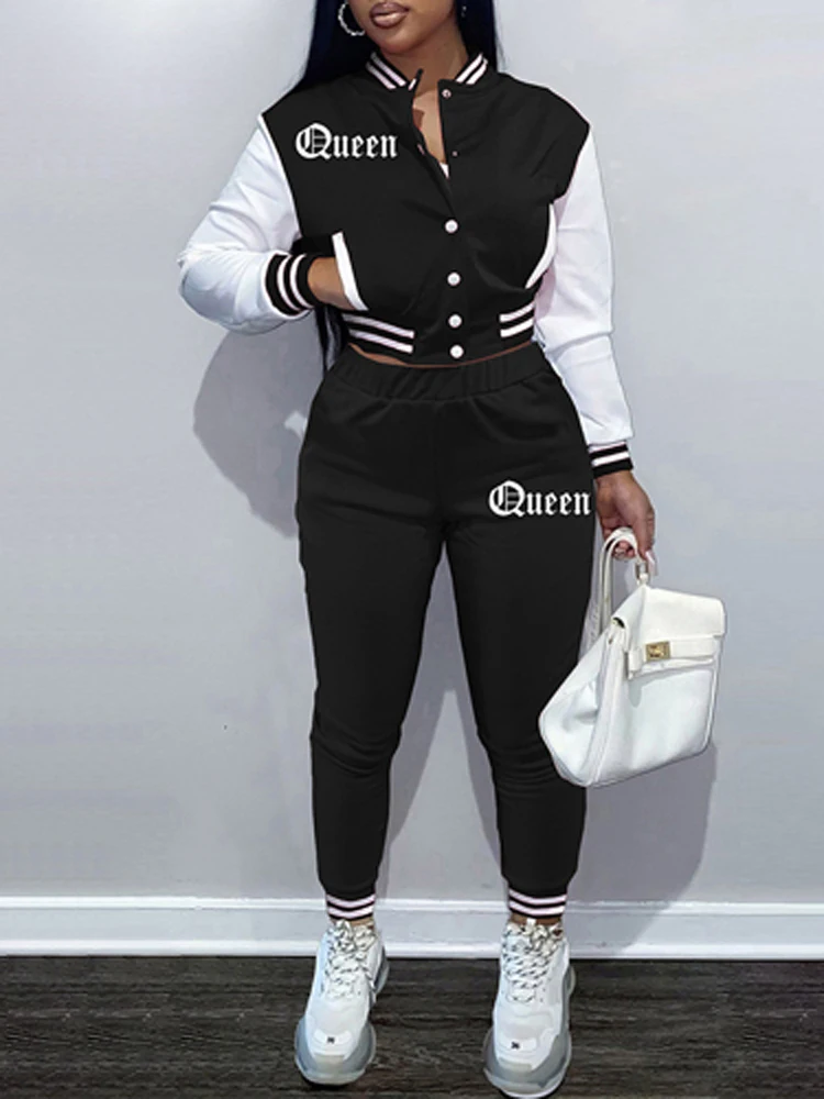 Women College Baseball Uniform Two Piece Set Ladies Button Cardigan Coat+ Long Skinny Trouser Suits 2022 New Pencil Pants 2pcs
Women College Baseball Uniform Two Piece Set Ladies Button Cardigan Coat+ Long Skinny Trouser Suits 2022 New Pencil Pants 2pcs