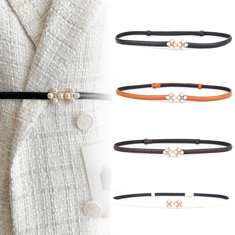 Fashion Belts For Women Thin Adjustable Pu Leather Belt Female Alloy Pearl Buckle Dress Waist Belt Ceinture Femme Pasek Damski
Fashion Belts For Women Thin Adjustable Pu Leather Belt Female Alloy Pearl Buckle Dress Waist Belt Ceinture Femme Pasek Damski