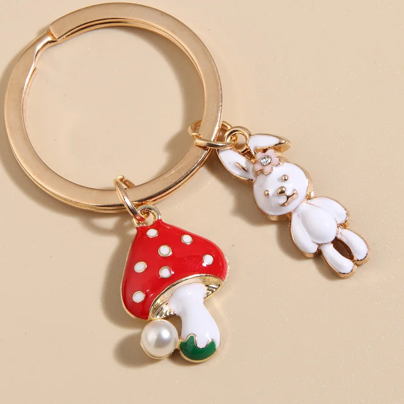 Creative Metal Rabbit Mushroom Keychain Simple Cute Small Mushroom Keyring Man Car Keychains Women Phone Case Bag Pendant
Creative Metal Rabbit Mushroom Keychain Simple Cute Small Mushroom Keyring Man Car Keychains Women Phone Case Bag Pendant