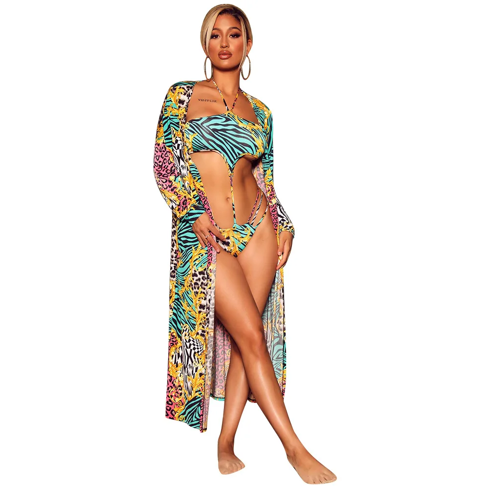 Two Piece Swimsuit Sexy Beach Bikini Set European Beauty Dashiki Fashion Print Long Sleeve Shawl + One Piece Swimsuit Set Summer
Two Piece Swimsuit Sexy Beach Bikini Set European Beauty Dashiki Fashion Print Long Sleeve Shawl + One Piece Swimsuit Set Summer