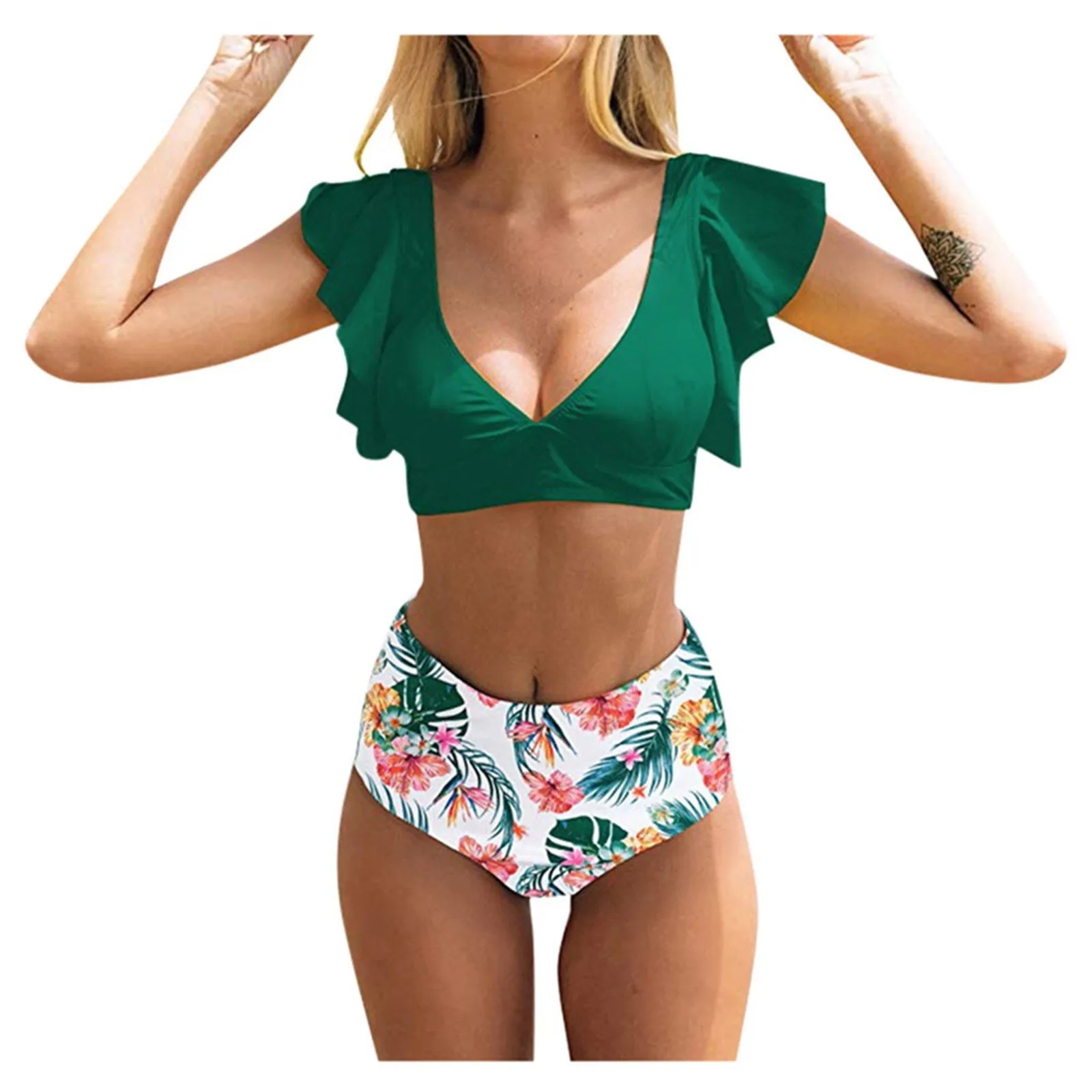 Summer Biquini Female 2022 New Swimsuit Women Swimwear High Waist Bikini Ruffle Bikini Set Push Up Bathing Suit Print Beach wear
Summer Biquini Female 2022 New Swimsuit Women Swimwear High Waist Bikini Ruffle Bikini Set Push Up Bathing Suit Print Beach wear