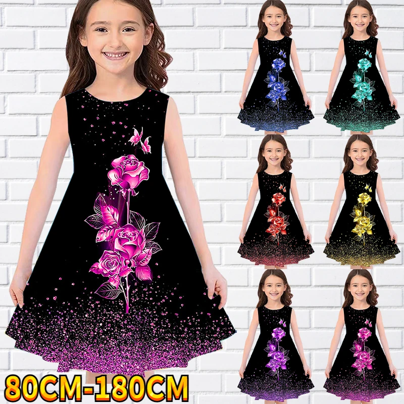 Kids Little Girls Sleeveless Dress Girls Dress 3D Kids Floral Print Daily Casual Cute Sweet Over Knee Sleeveless Dress 80-180CM
Kids Little Girls Sleeveless Dress Girls Dress 3D Kids Floral Print Daily Casual Cute Sweet Over Knee Sleeveless Dress 80-180CM