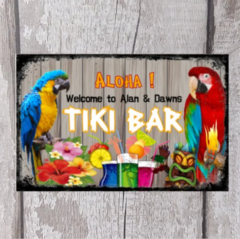 Personalised Metal Tiki Bar Sign ,pub Sign , Home Bar, Home Decor ,wall ArtWooden Pendant For Pusua Wall Decoration
Personalised Metal Tiki Bar Sign ,pub Sign , Home Bar, Home Decor ,wall ArtWooden Pendant For Pusua Wall Decoration