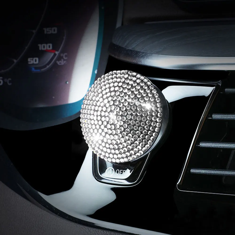 Metal Car Engine Start Stop Push Button Switch Cover Rhinestone Bling One-click Start Button Cover Car Interior Accessories
Metal Car Engine Start Stop Push Button Switch Cover Rhinestone Bling One-click Start Button Cover Car Interior Accessories