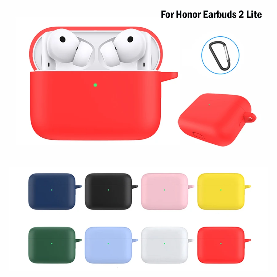 Soft Silicone Cases For Honor Earbuds 2 Lite Wireless Earphone Protective Cover For Earbuds 2 lite Charging Bags Anti Lost Strap 
Soft Silicone Cases For Honor Earbuds 2 Lite Wireless Earphone Protective Cover For Earbuds 2 lite Charging Bags Anti Lost Strap