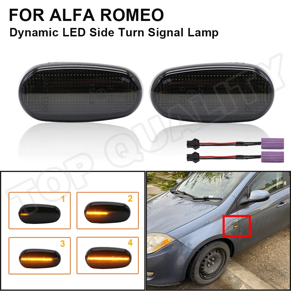 For Alfa Romeo Mito 147 GT Fiat Bravo II Dynamic LED Side Marker Lights Arrow Turn Signal Blinker Indicator Lamp 2Pcs
For Alfa Romeo Mito 147 GT Fiat Bravo II Dynamic LED Side Marker Lights Arrow Turn Signal Blinker Indicator Lamp 2Pcs